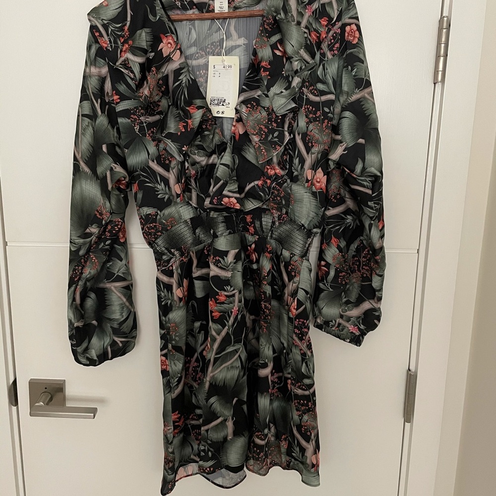 NWT JOHANNA ORTIZ x H&M Mini Floral Dress Sz S - Picture 4 of 10